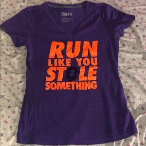 Purple Nike Pro Dri-Fit Slim Fit Shirt